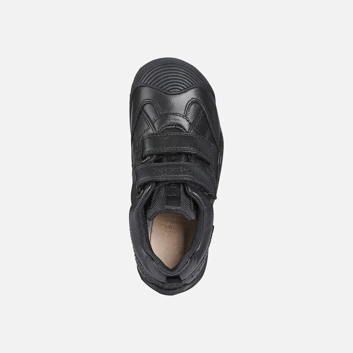 Geox Savage - Black Double Riptape School Shoe