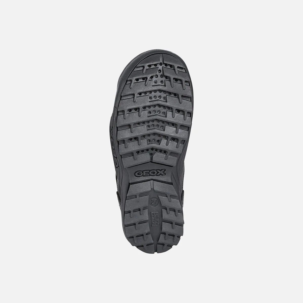 Geox Savage - Black Double Riptape School Shoe