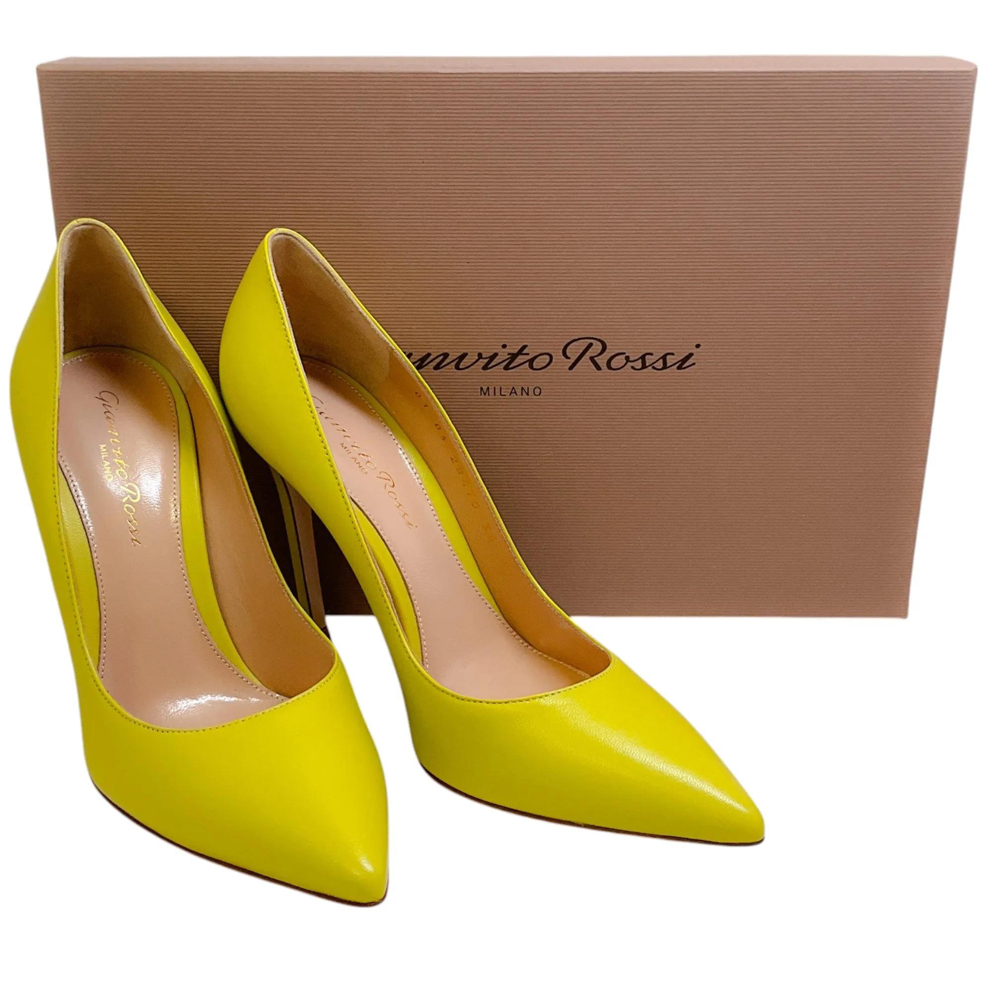Gianvito Rossi Citron Cider Leather Gianvito 105 Pumps