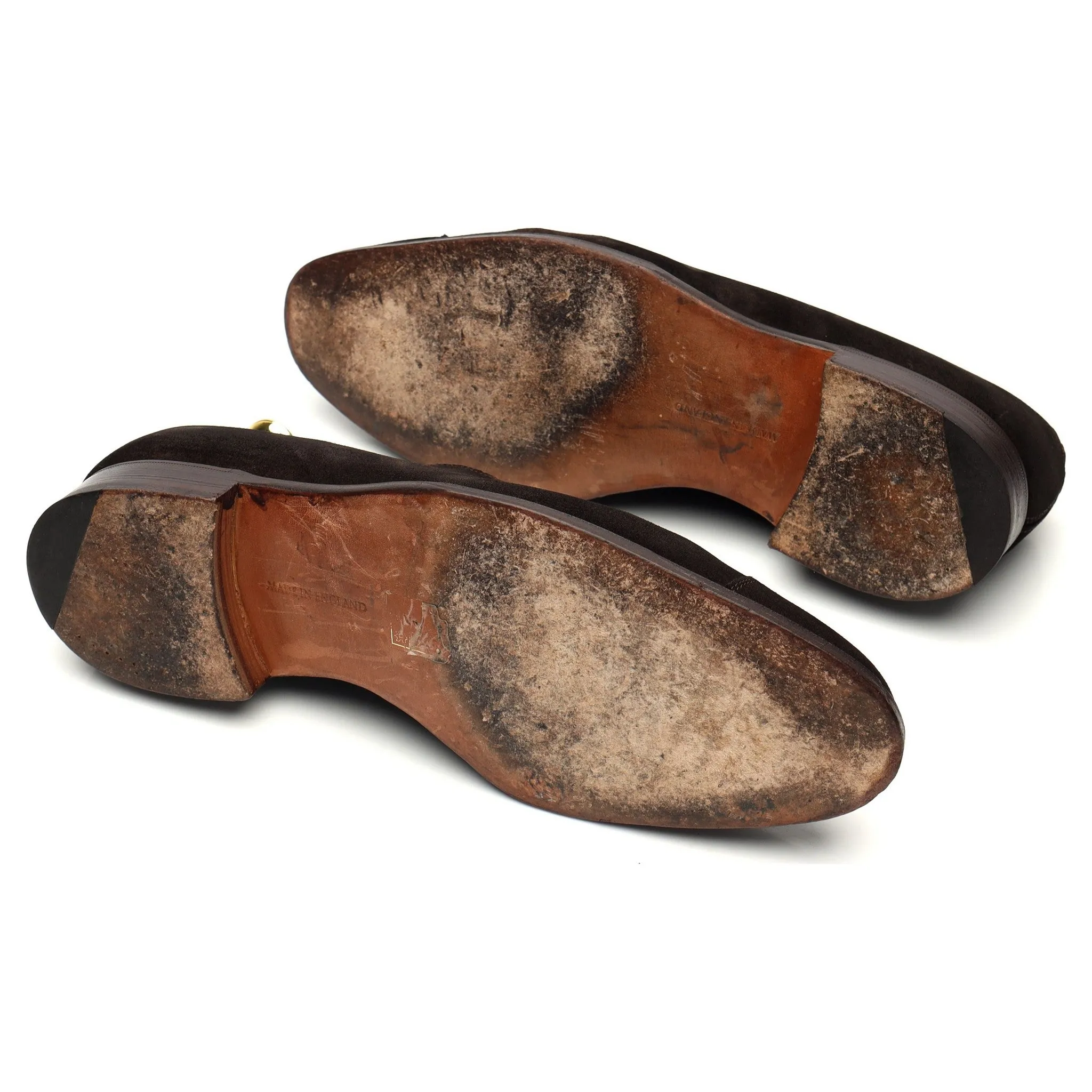 Gieves & Hawkes Dark Brown Suede Oxford UK 7 F