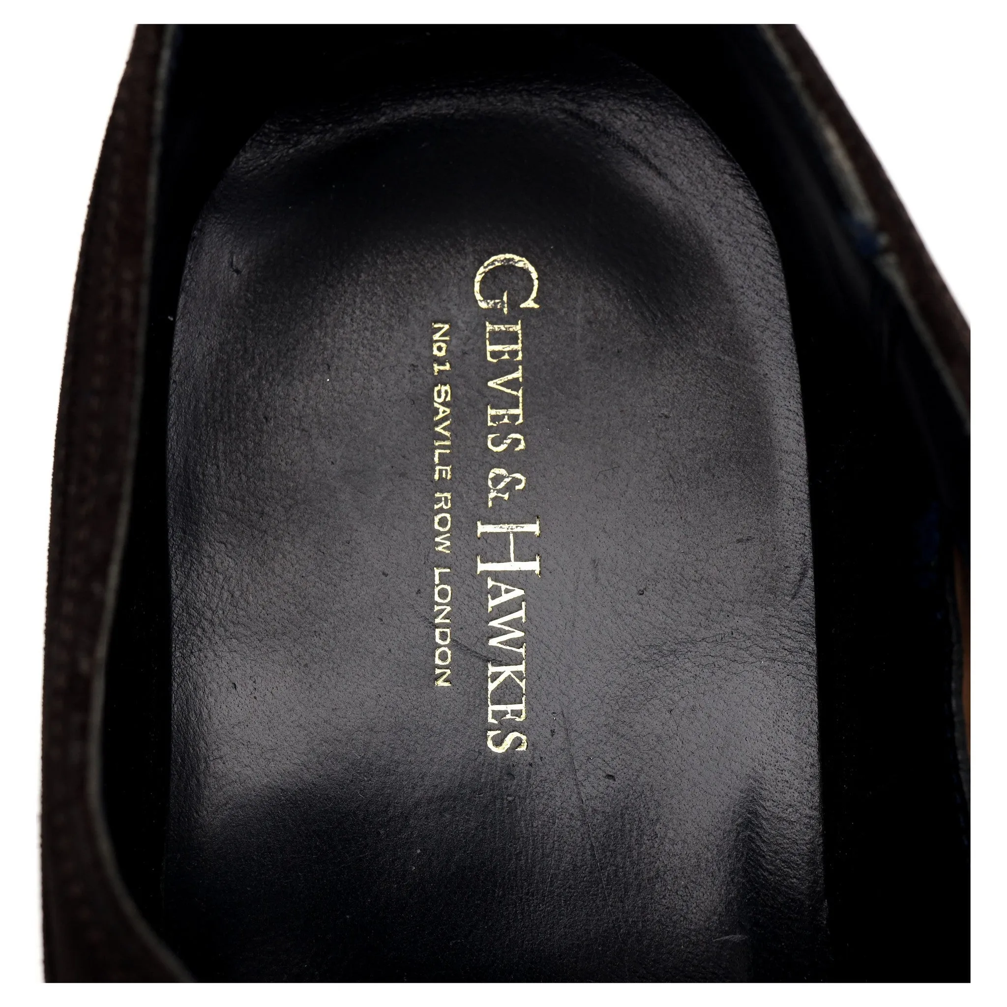 Gieves & Hawkes Dark Brown Suede Oxford UK 7 F