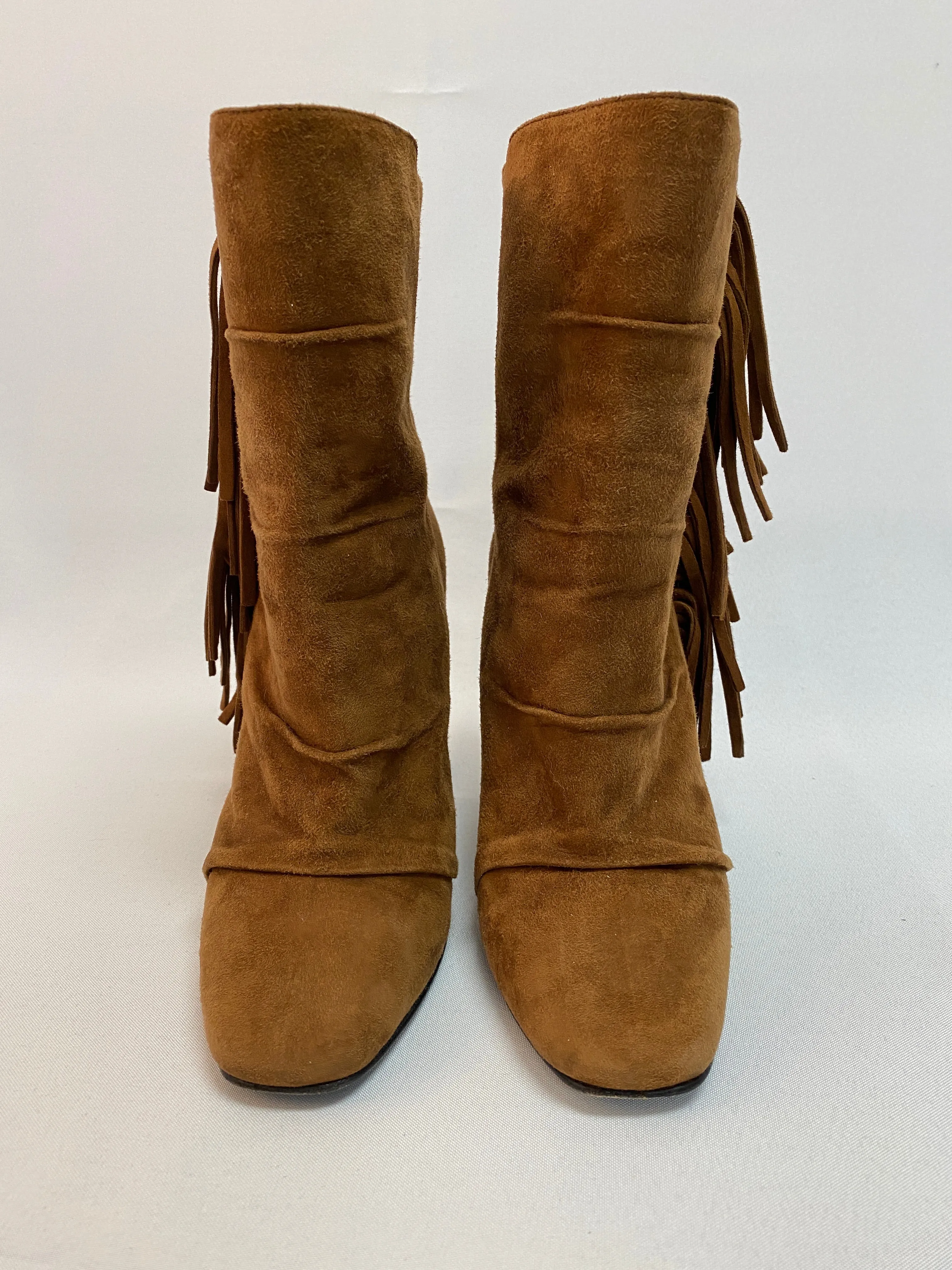 Giuseppe zanotti Brown Suede Fringed Bootie
