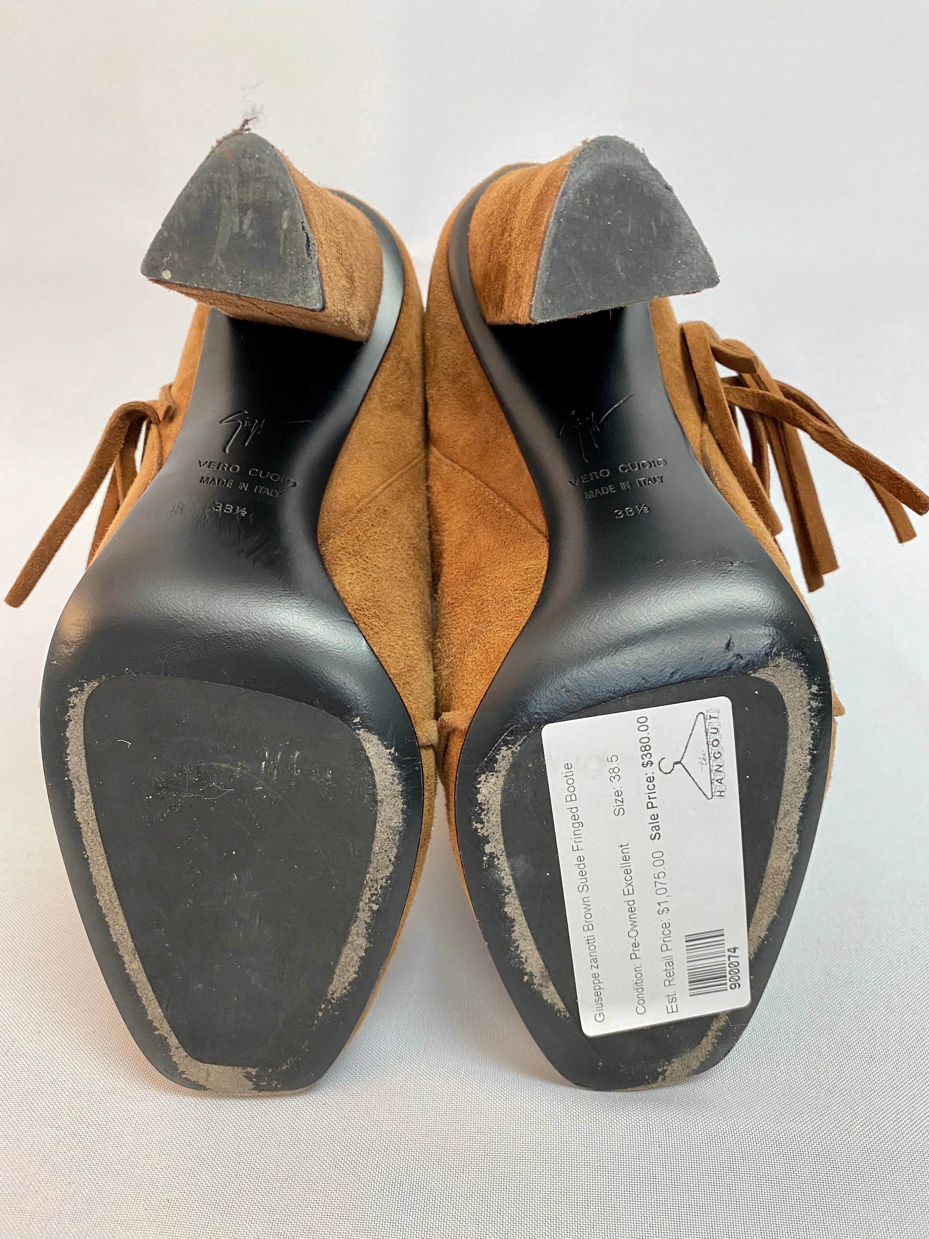 Giuseppe zanotti Brown Suede Fringed Bootie
