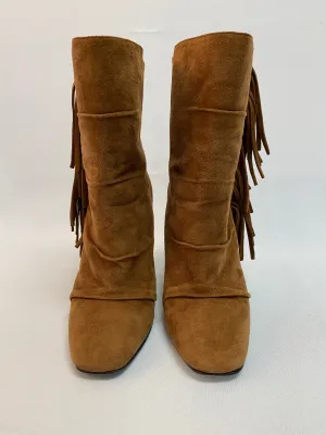 Giuseppe zanotti Brown Suede Fringed Bootie