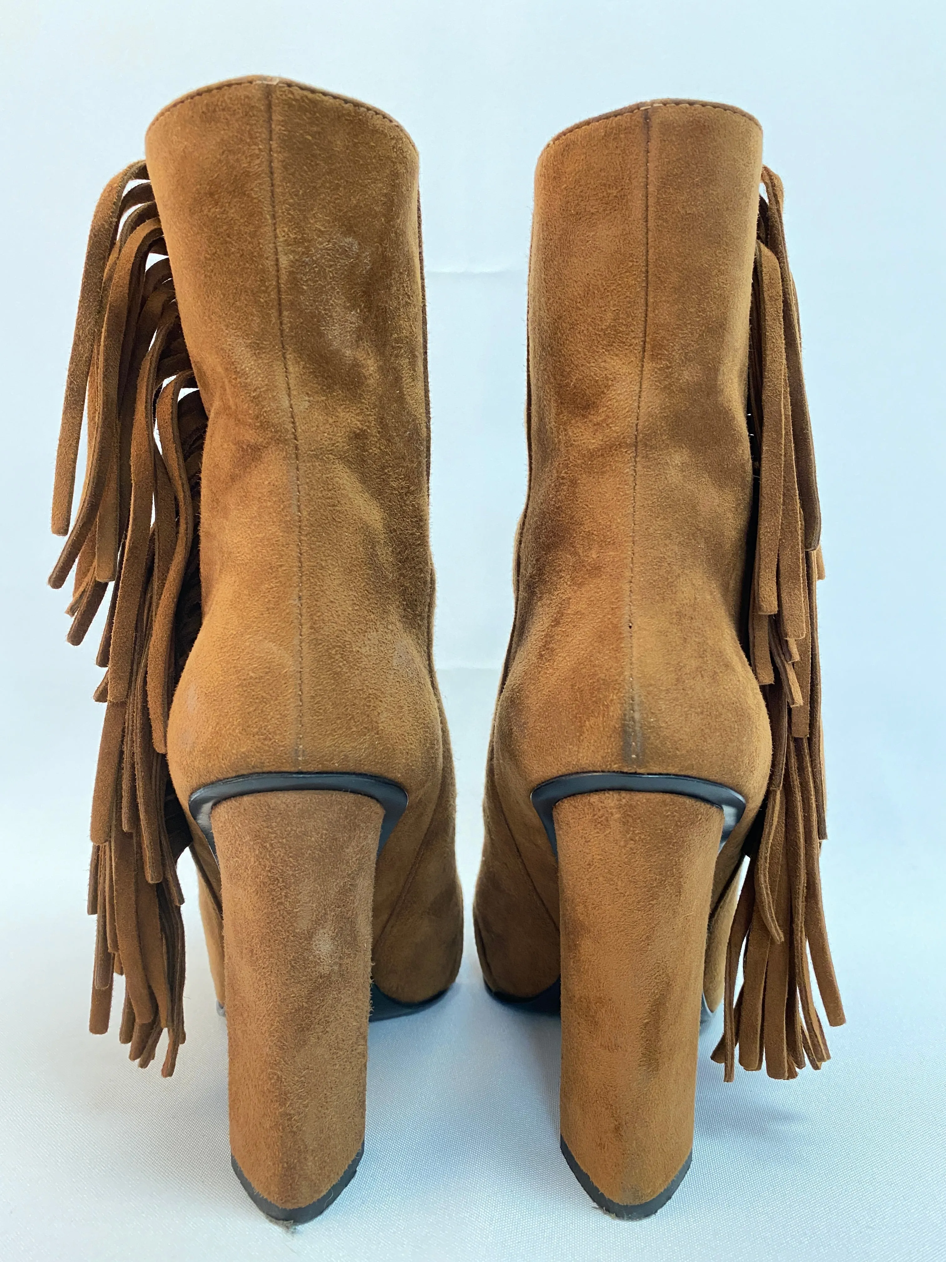 Giuseppe zanotti Brown Suede Fringed Bootie
