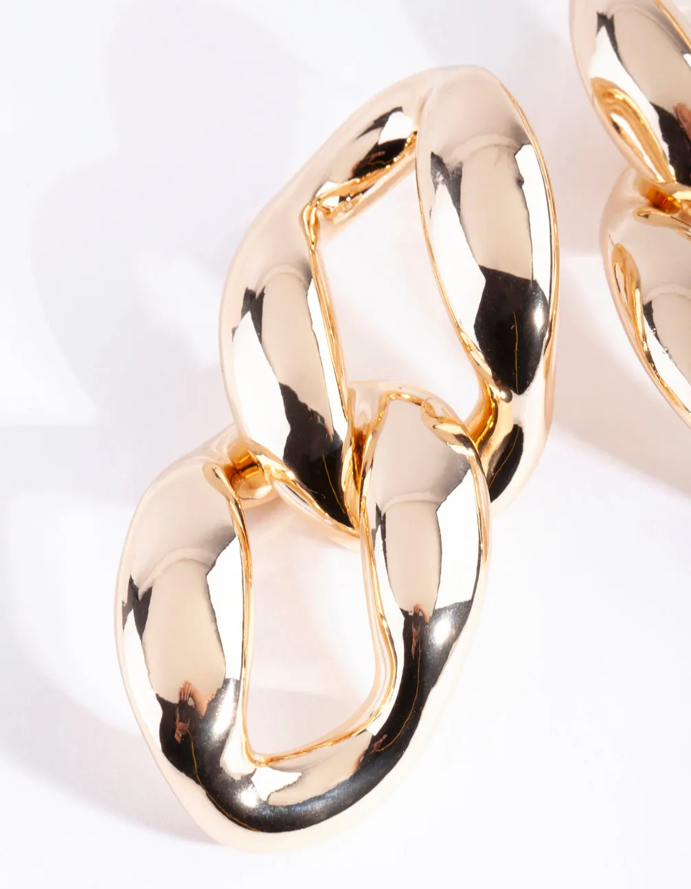 Gold Chunky Chain Link Earrings