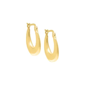 Graduated Hollow Solid Hoop Earring