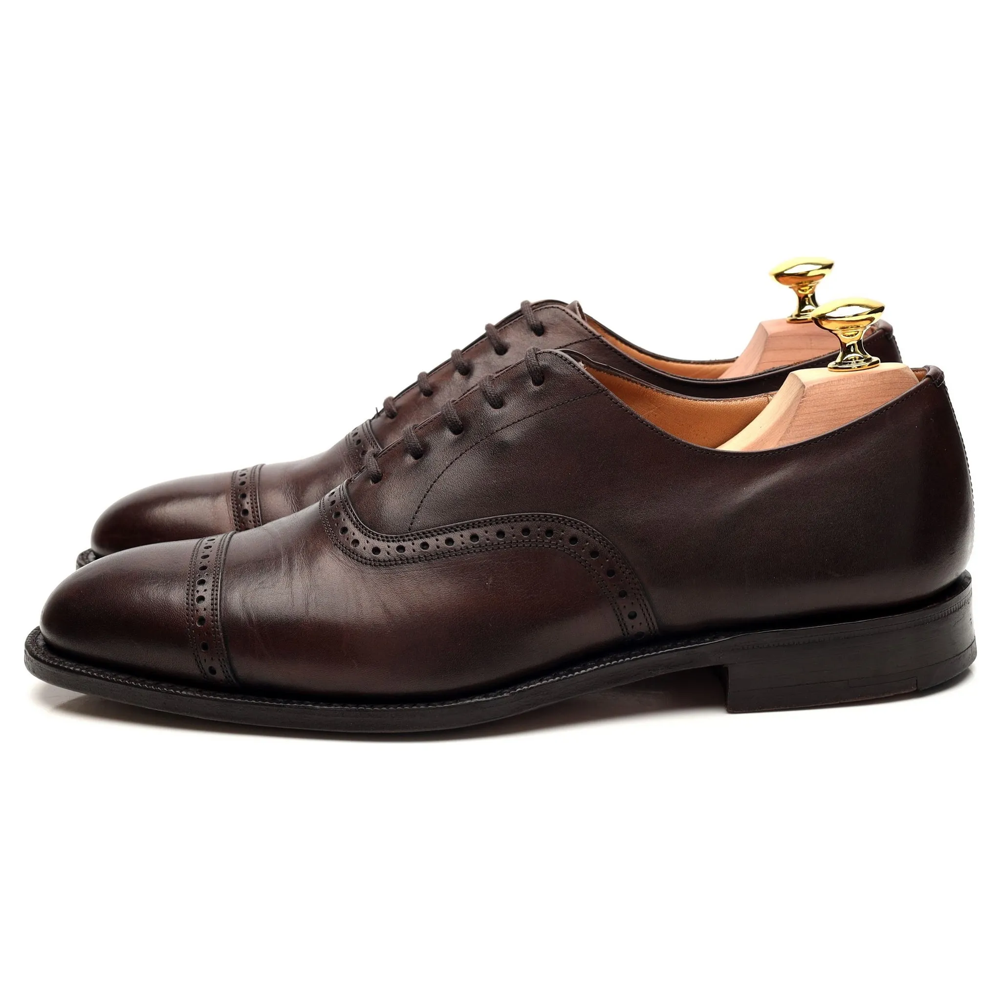 'Granby' Dark Brown Leather Oxford Brogue UK 7 F