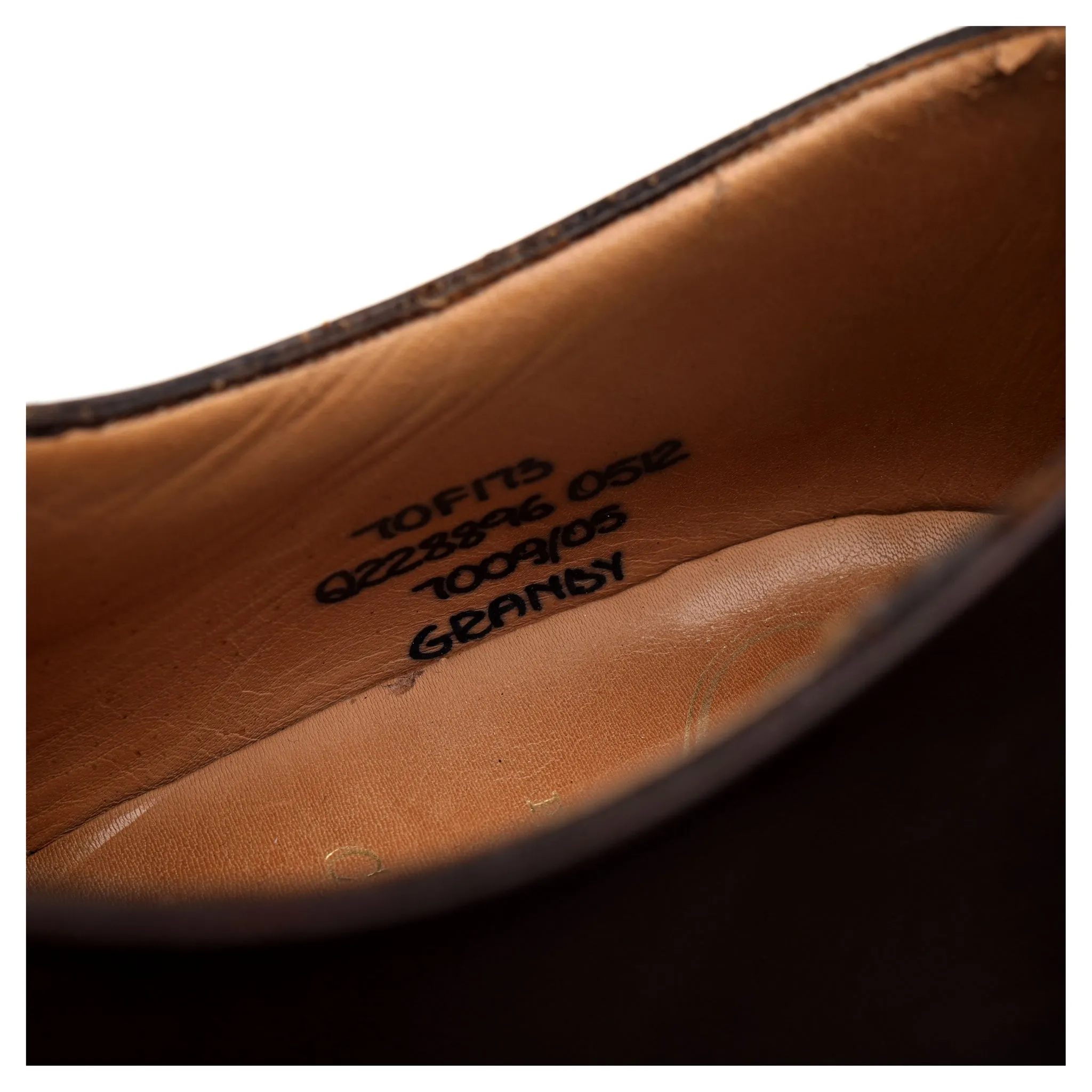 'Granby' Dark Brown Leather Oxford Brogue UK 7 F