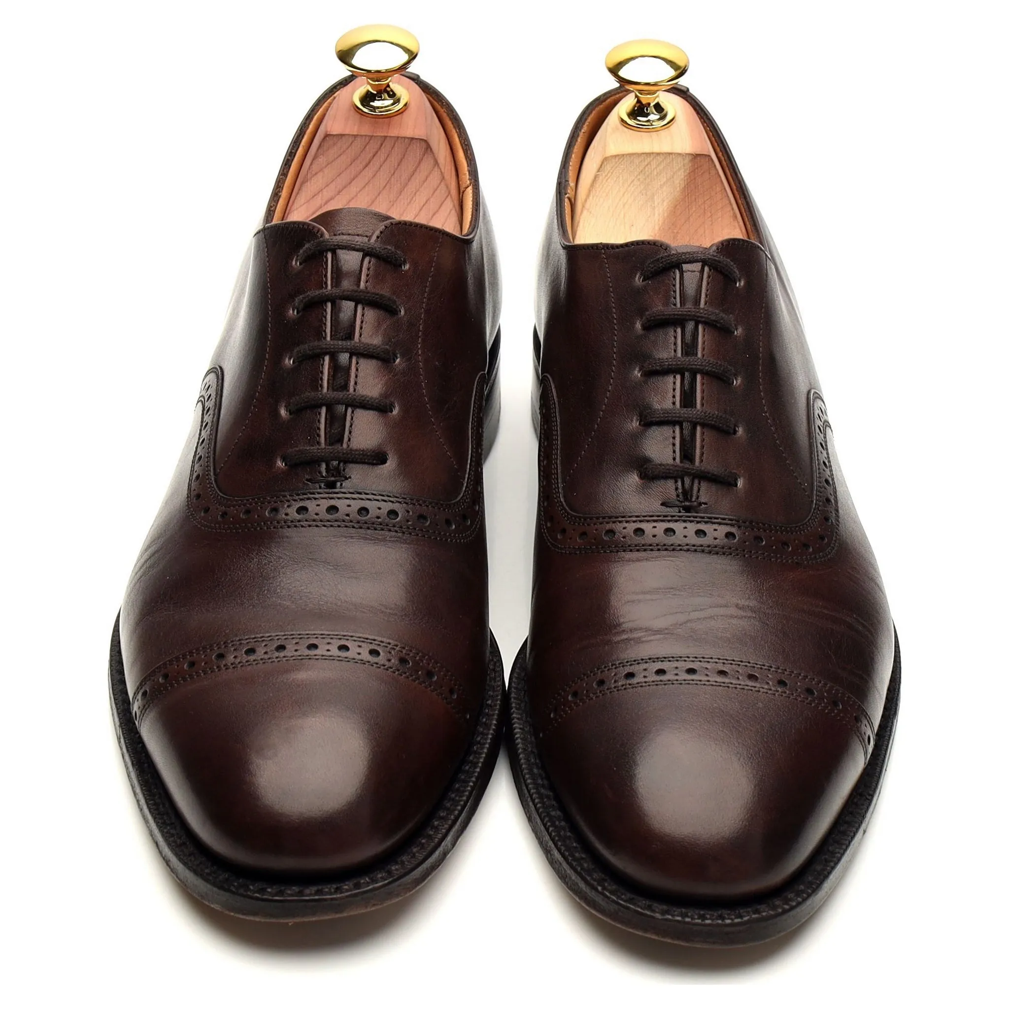 'Granby' Dark Brown Leather Oxford Brogue UK 7 F
