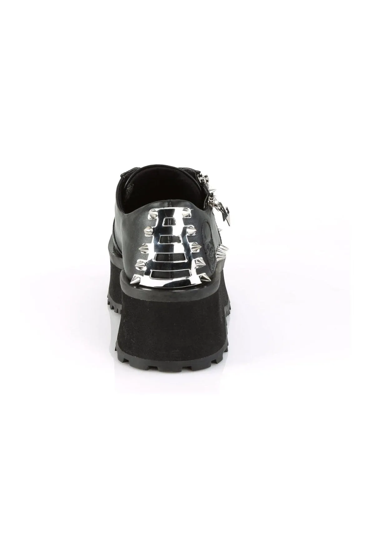 GRAVEDIGGER-04 Black Vegan Leather Cyber Shoe