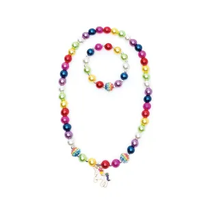 Great Pretenders Gumball Rainbow Necklace & Bracelet Set