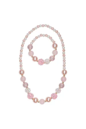 Great Pretenders Pinky Pearl Necklace & Bracelet Set