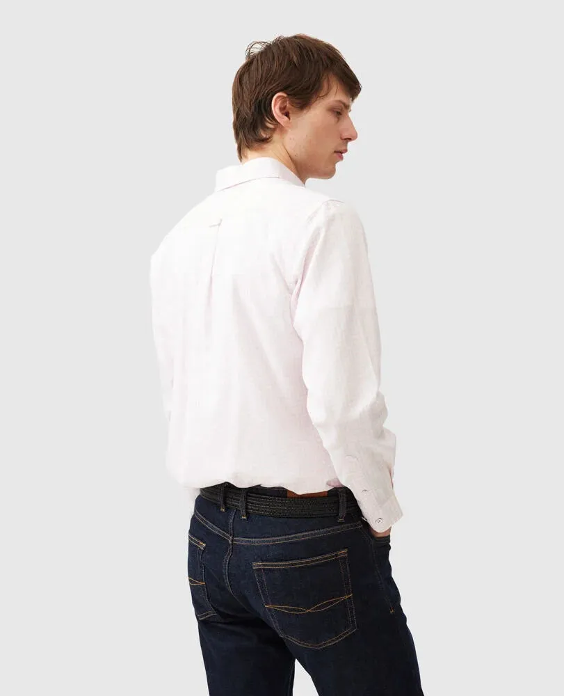 Gunn Check Oxford Sports Fit - Rose Water