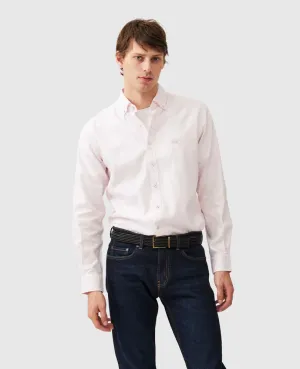 Gunn Check Oxford Sports Fit - Rose Water