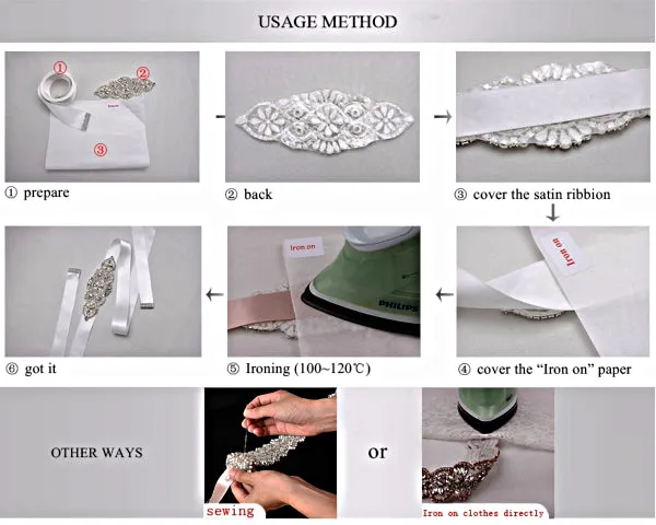 Handmade Rhinestones Appliques Patch - Style4