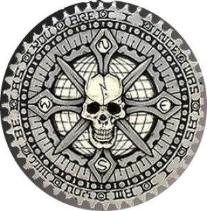 Harley Davidson Motorcycle Ornament 3 Piece Emblem Set - Skull Compass 4