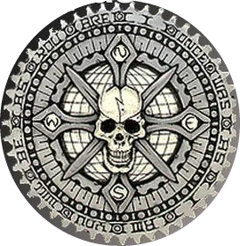 Harley Davidson Motorcycle Ornament 3 Piece Emblem Set - Skull Compass 4