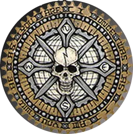 Harley Davidson Motorcycle Ornament 3 Piece Emblem Set - Skull Compass 4