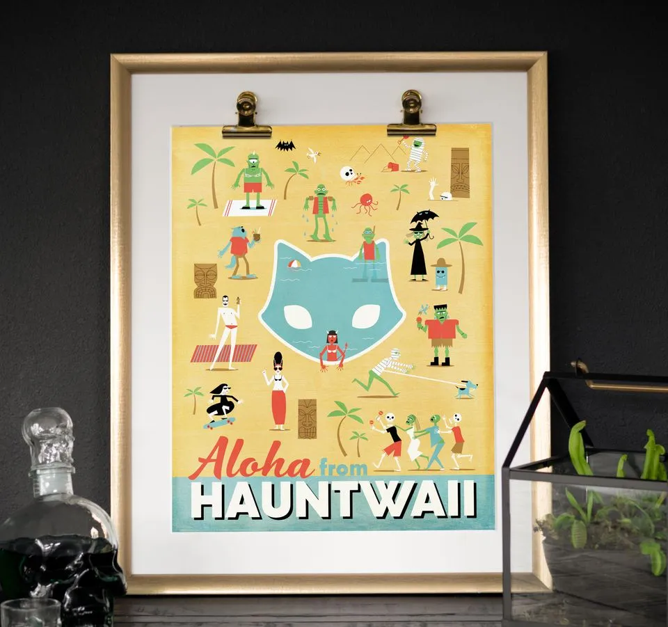 Hauntwaii Travel Art Print
