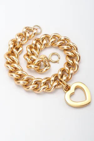 Heart Pendant Chain Collar
