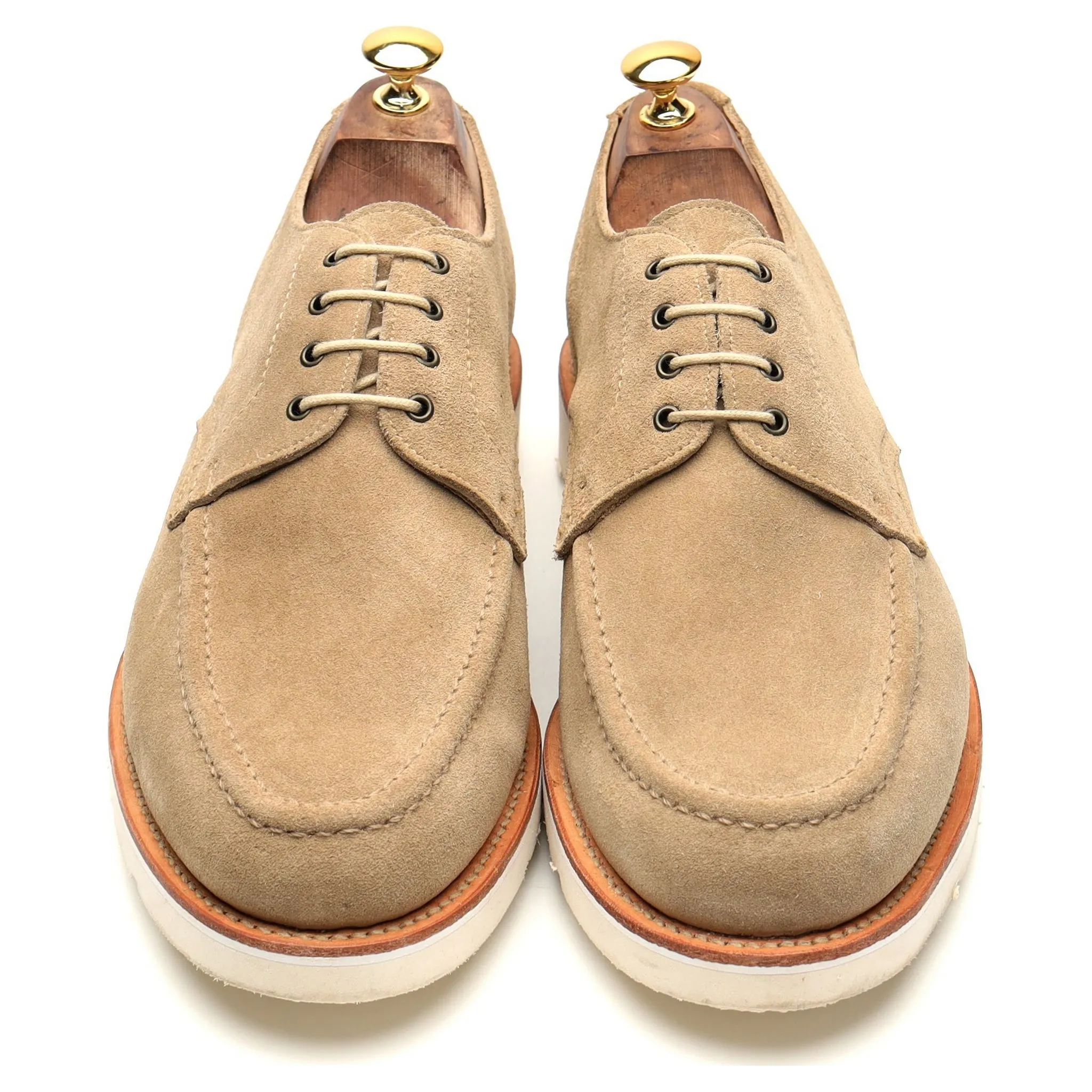 'Henry' Milkshake Beige Suede Apron Derby UK 11 F