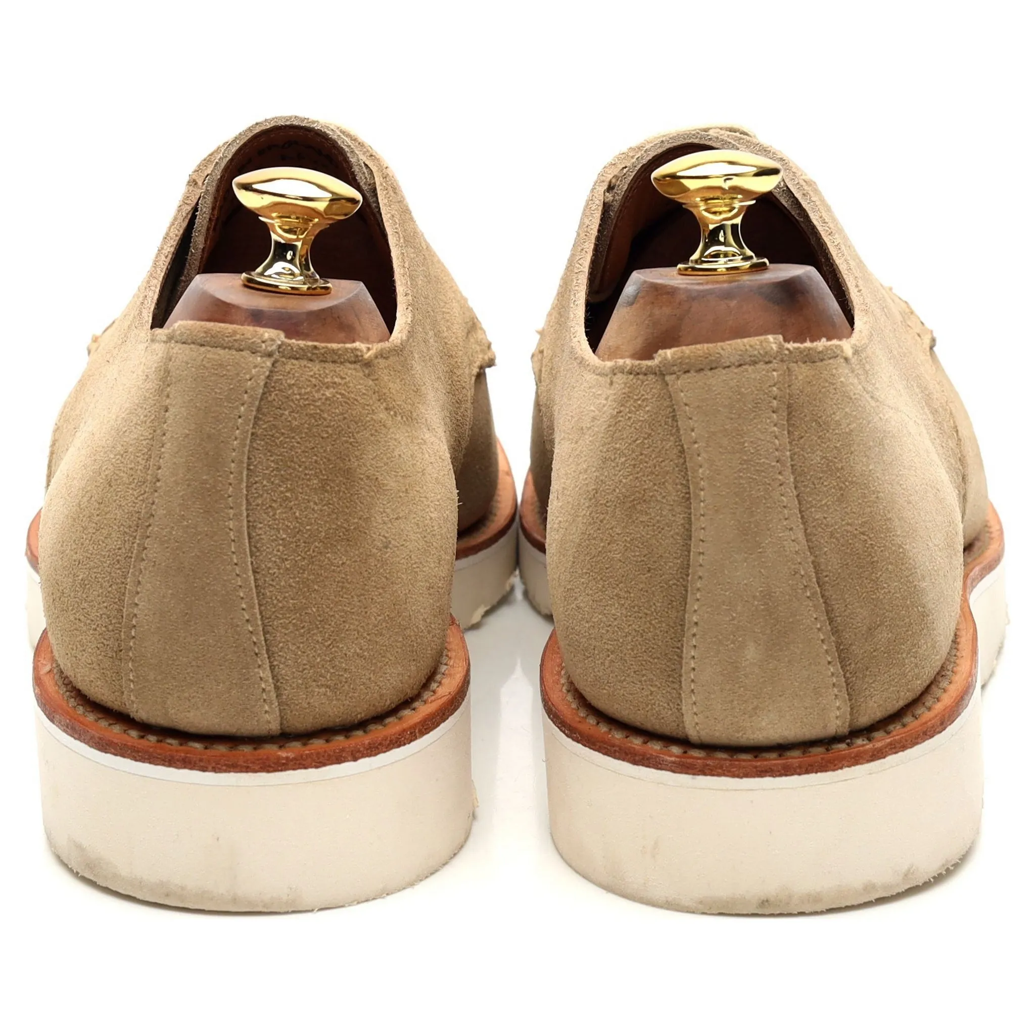 'Henry' Milkshake Beige Suede Apron Derby UK 11 F