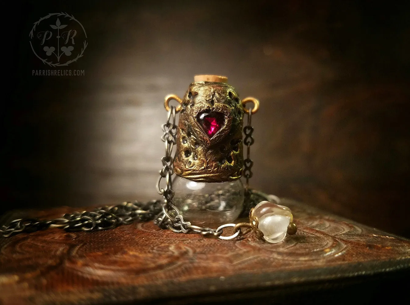 Hidden Heart ~ Incunabula Gothic Arch Glass Vessel Amulet