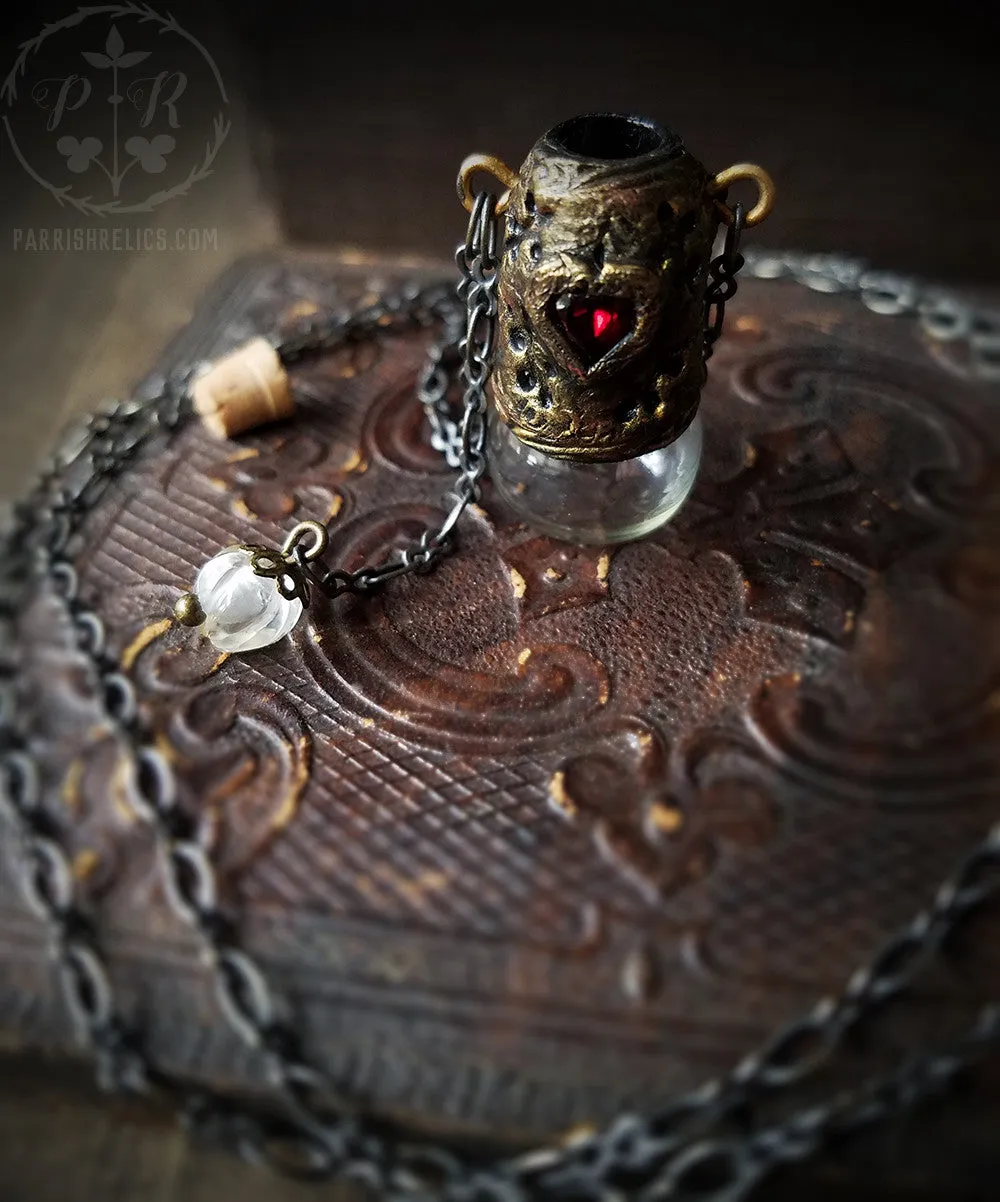 Hidden Heart ~ Incunabula Gothic Arch Glass Vessel Amulet
