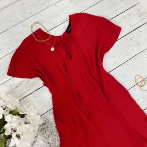Hot Springs Lace Up Dress
