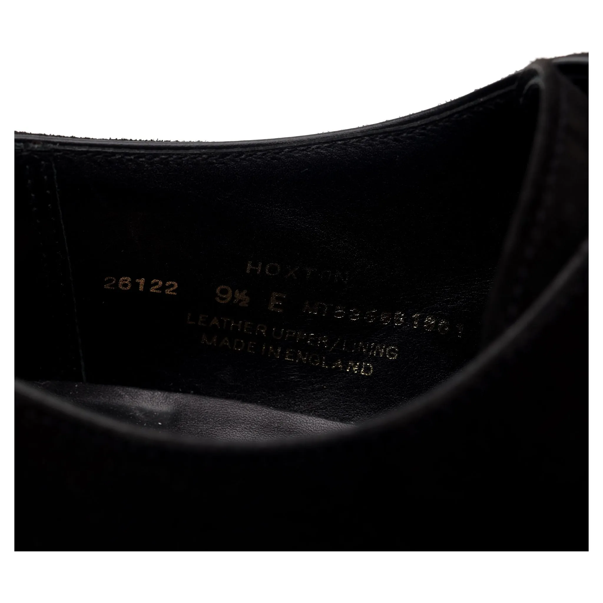 'Hoxton' Black Suede Derby UK 9.5 E