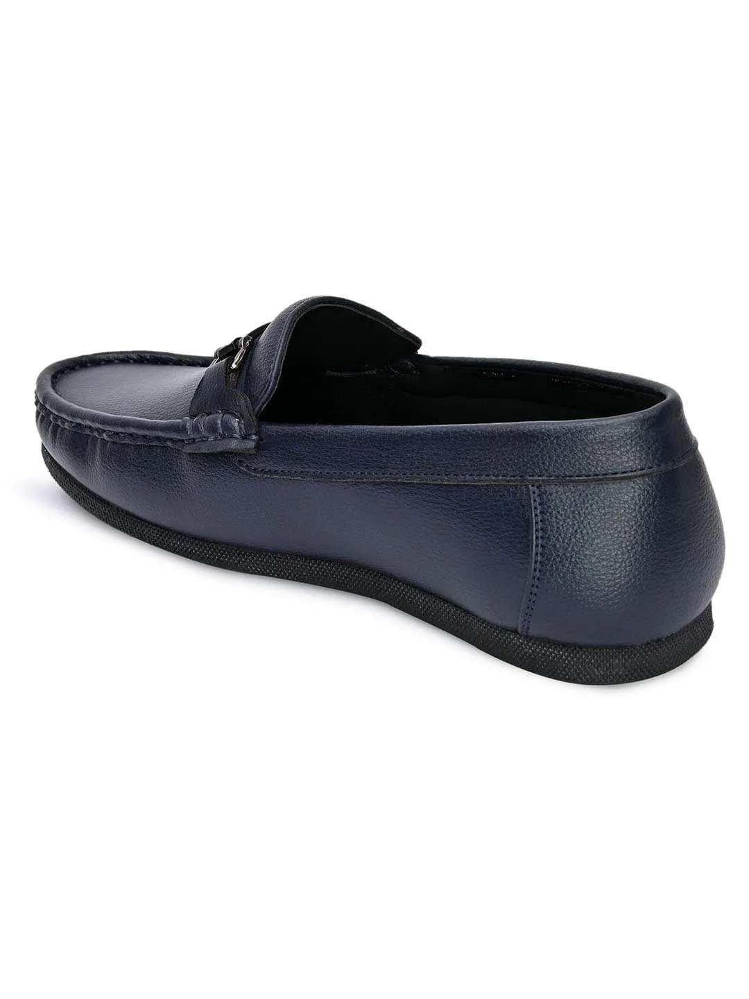 Hydes N Hues Men Blue Loafers with Metal Buckle