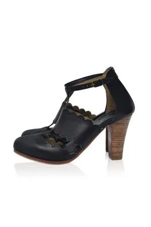 Incognito Leather Heels in Ivory