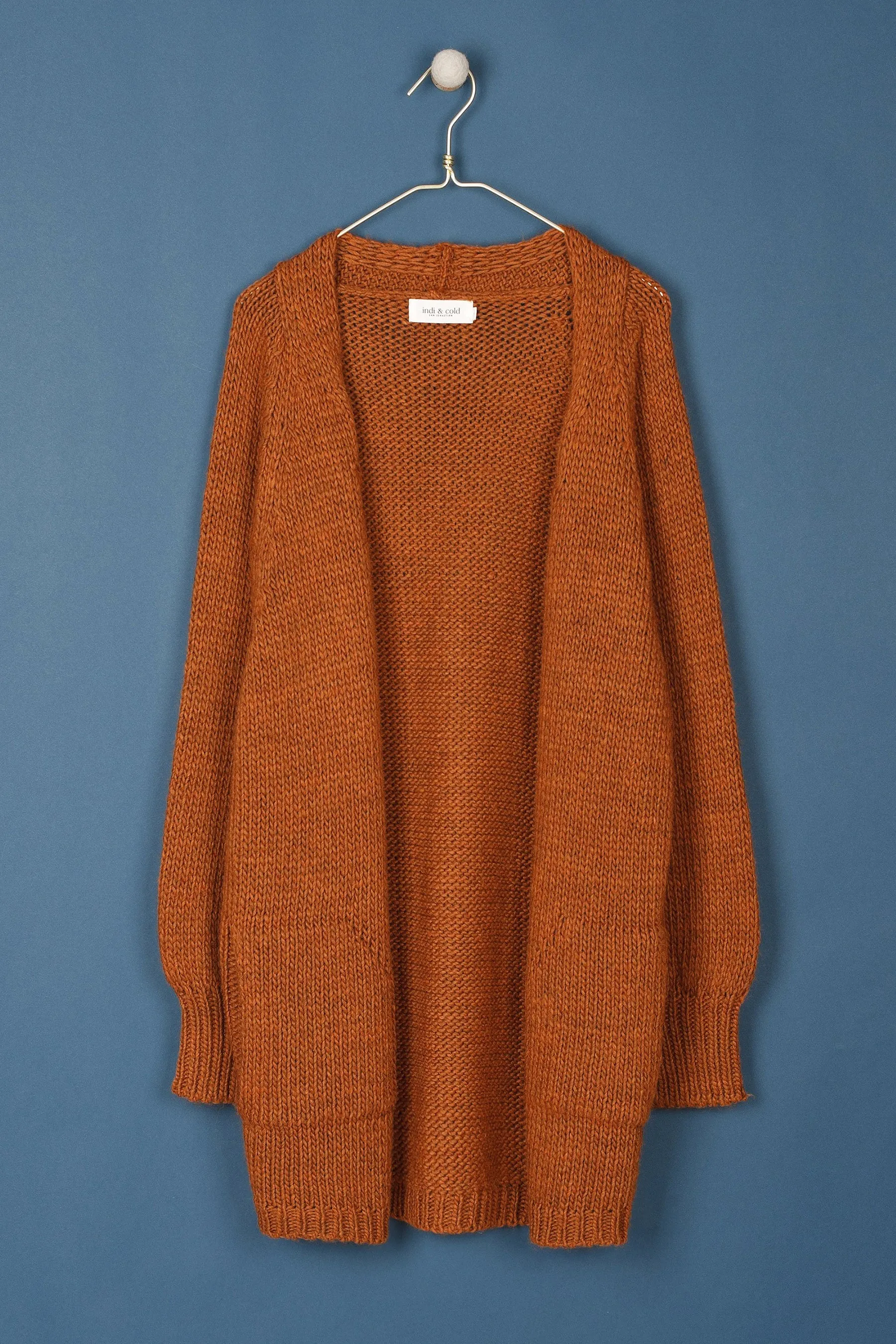 Indi & Cold Ana Chunky Knit Open Jacket (Cinnamon) - FINAL SALE