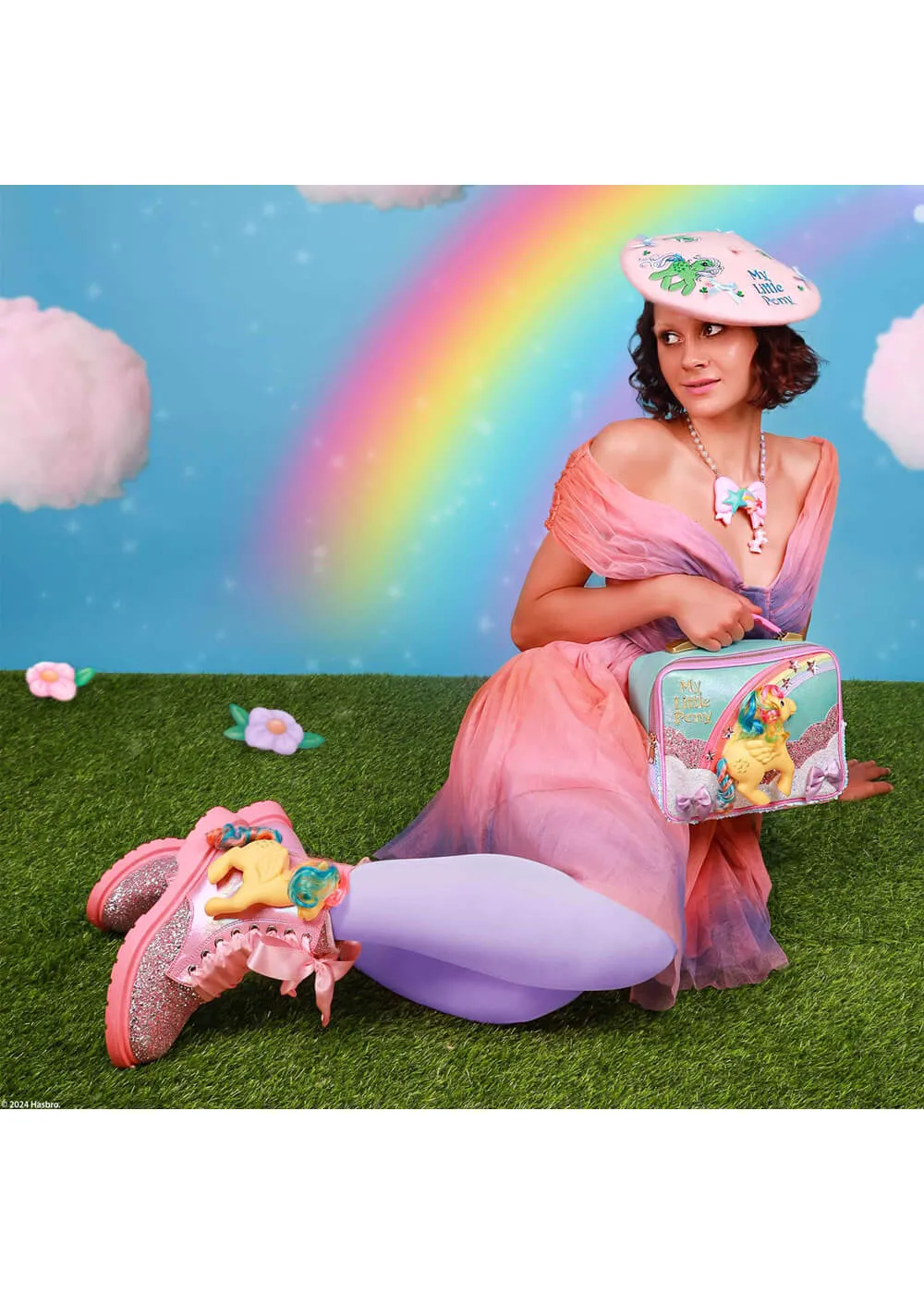 Irregular Choice x My Little Pony Friends Forever Lace-up Boots Pink