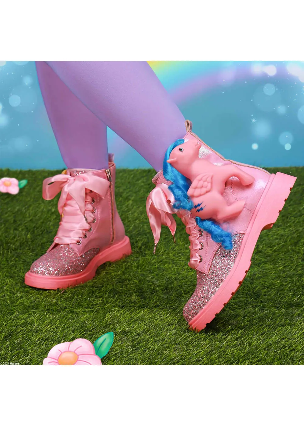 Irregular Choice x My Little Pony Friends Forever Lace-up Boots Pink