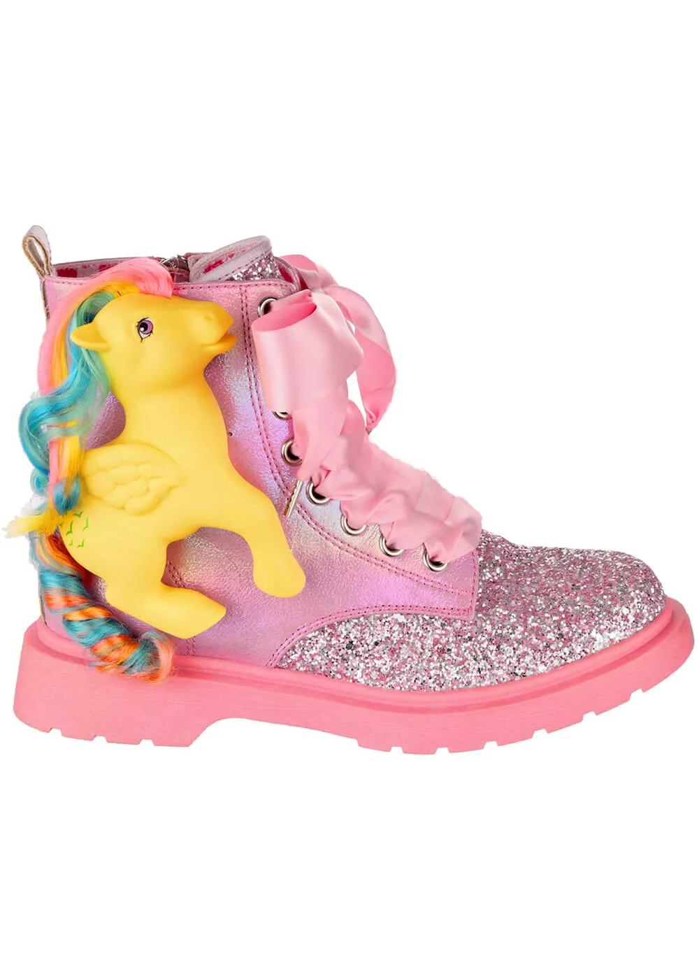 Irregular Choice x My Little Pony Friends Forever Lace-up Boots Pink