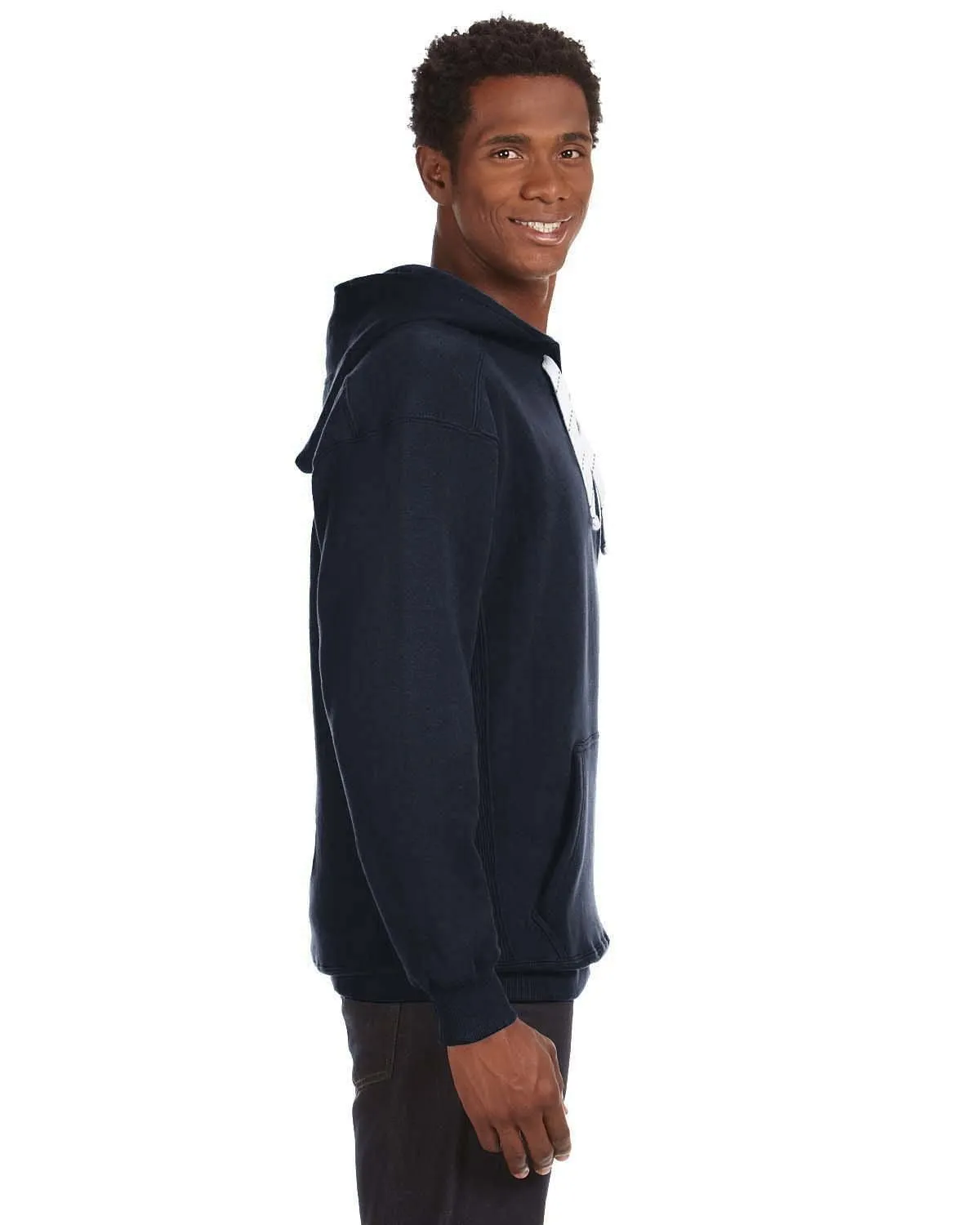 J America Adult Sport Lace Hooded Sweatshirt