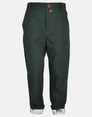 James: Olive twill trouser