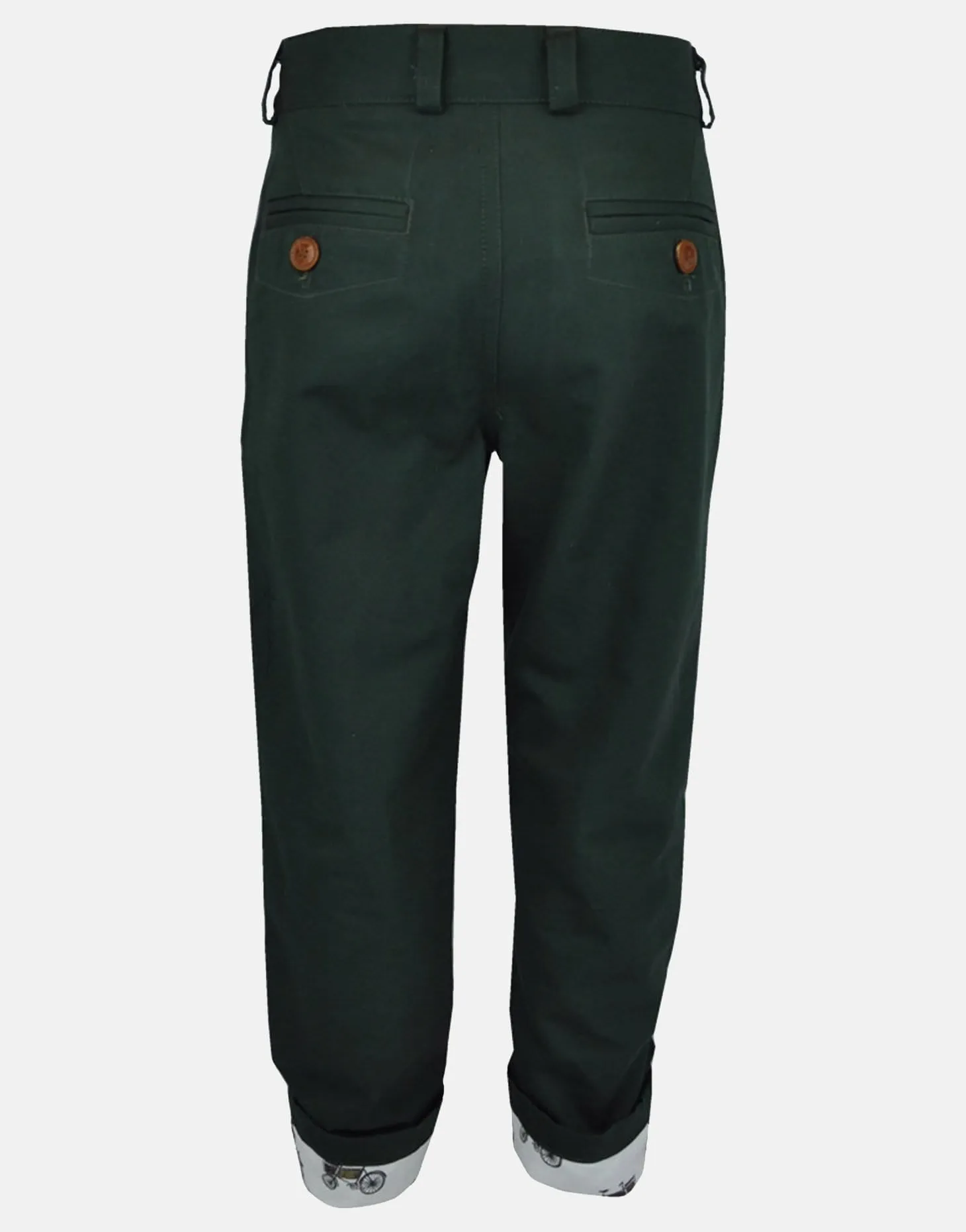 James: Olive twill trouser