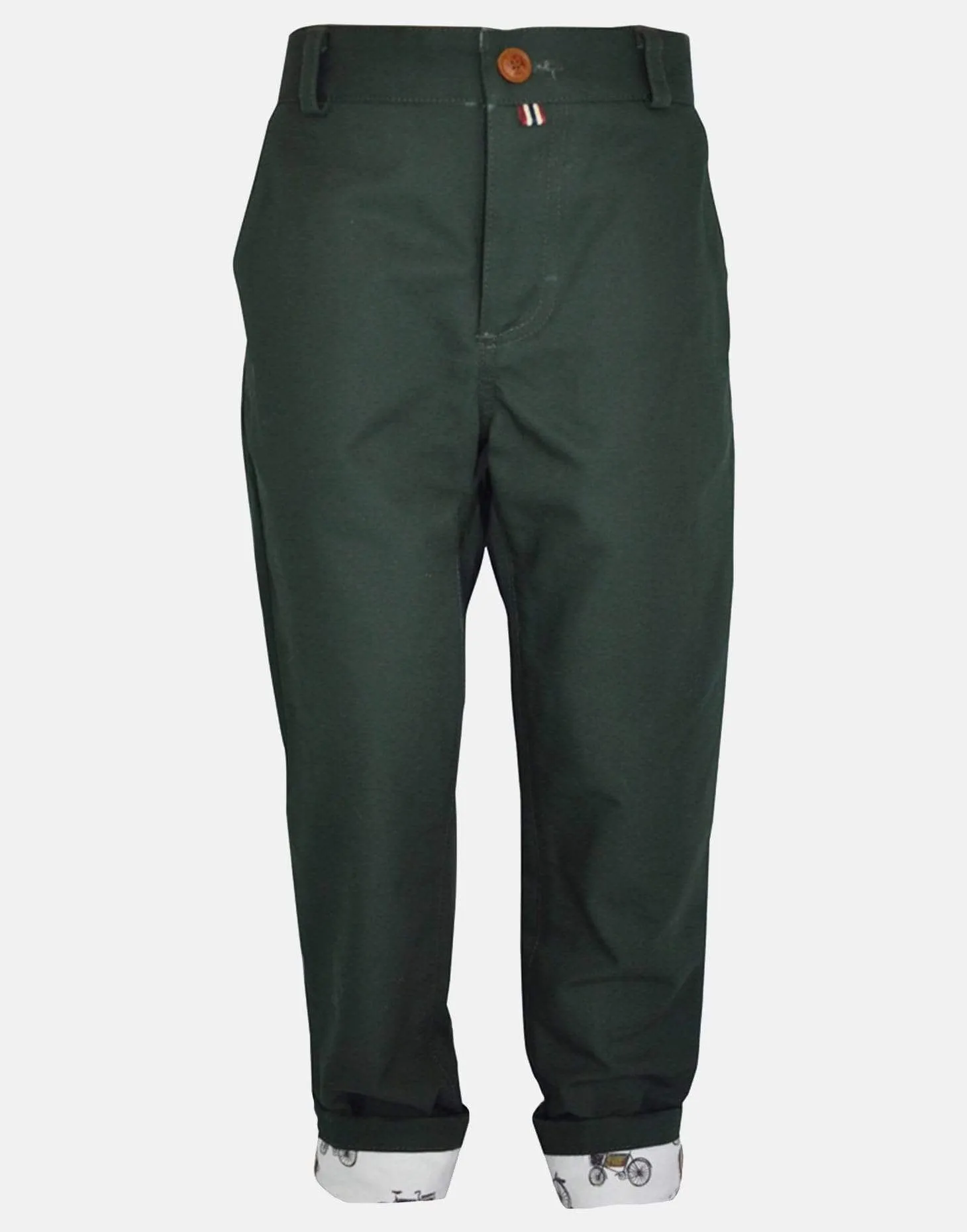 James: Olive twill trouser