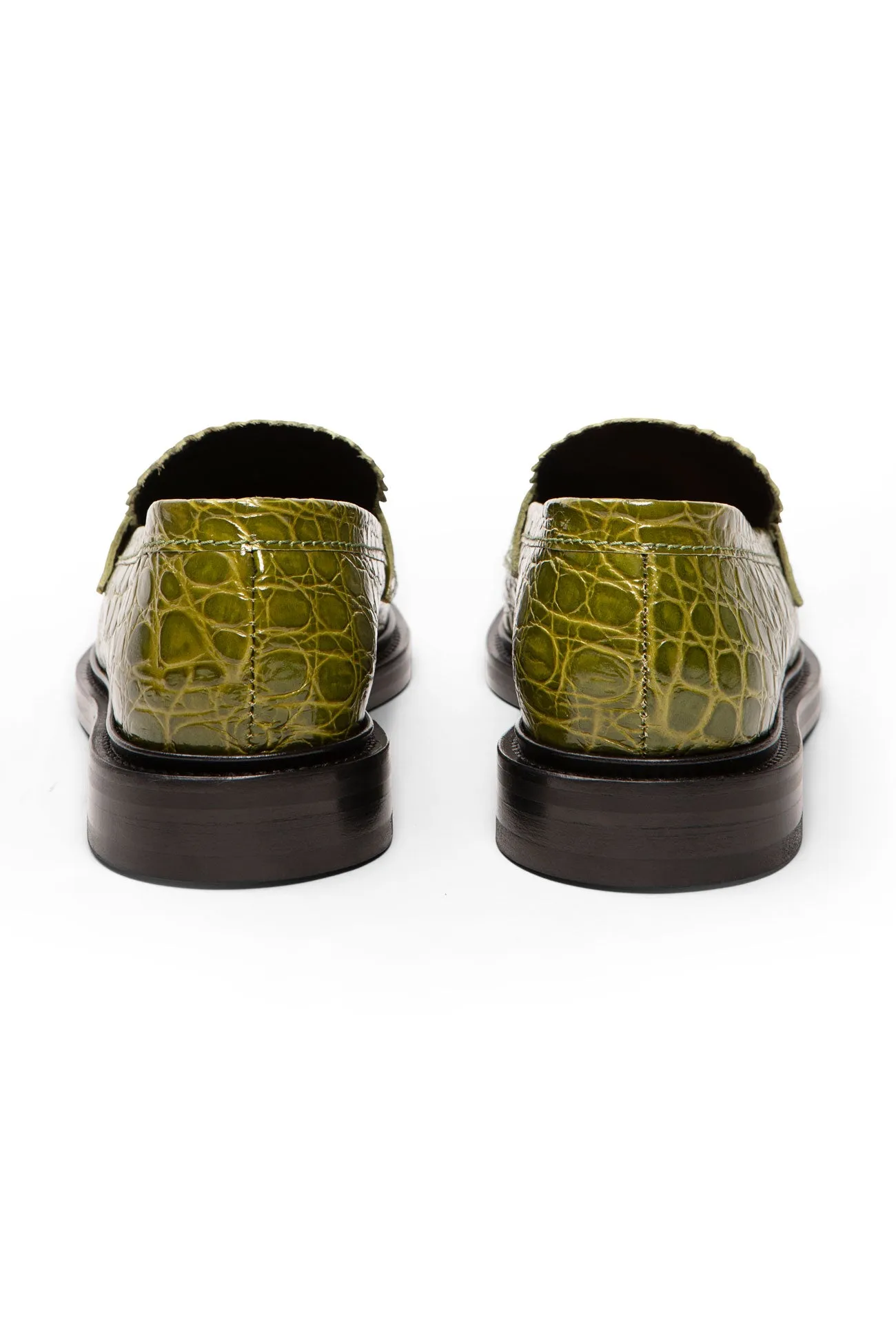 jay 3.0 / chartreuse embossed croc