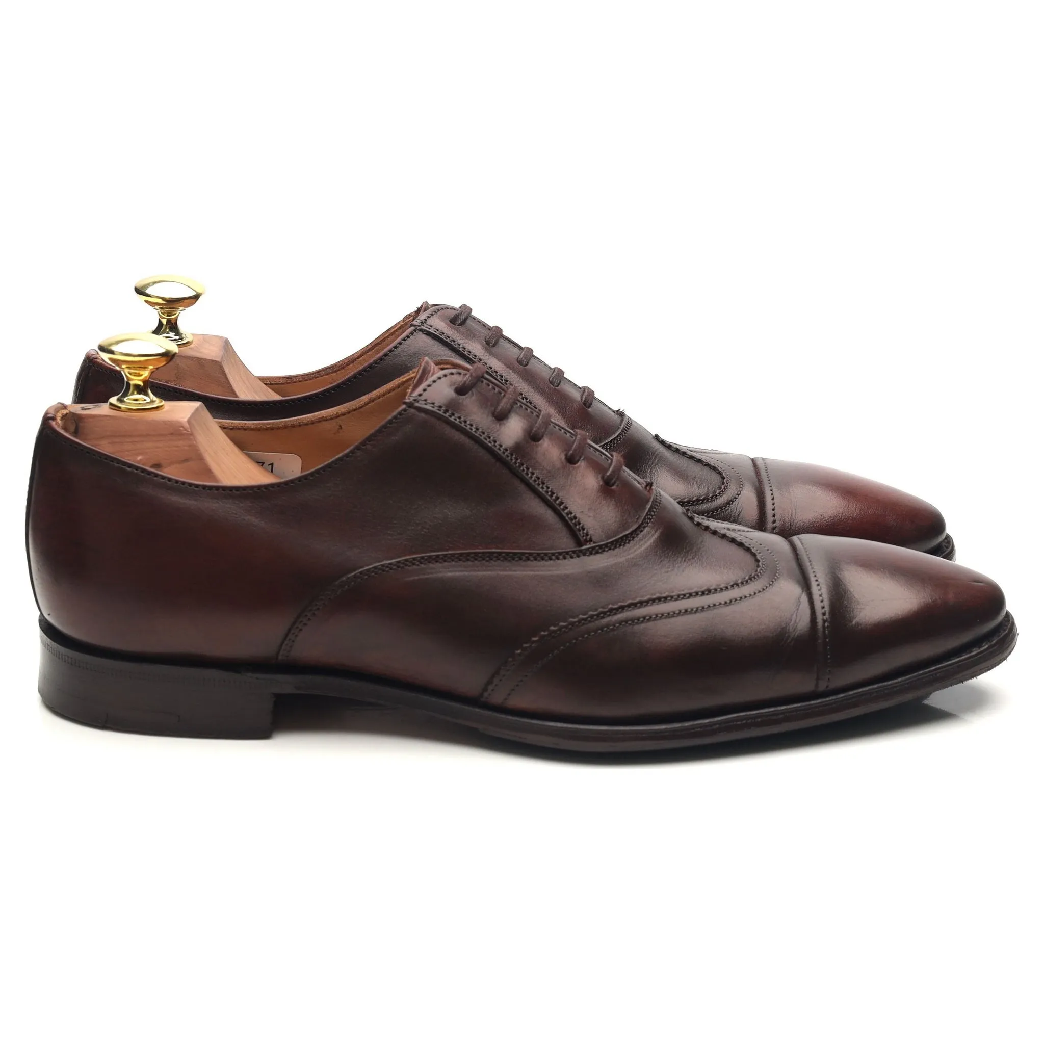 Jil Sander Dark Brown Leather Oxford UK 7 F