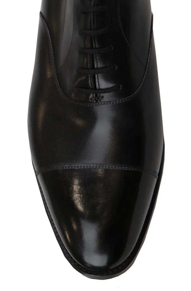 John Lobb Black Cap Toe Shoes