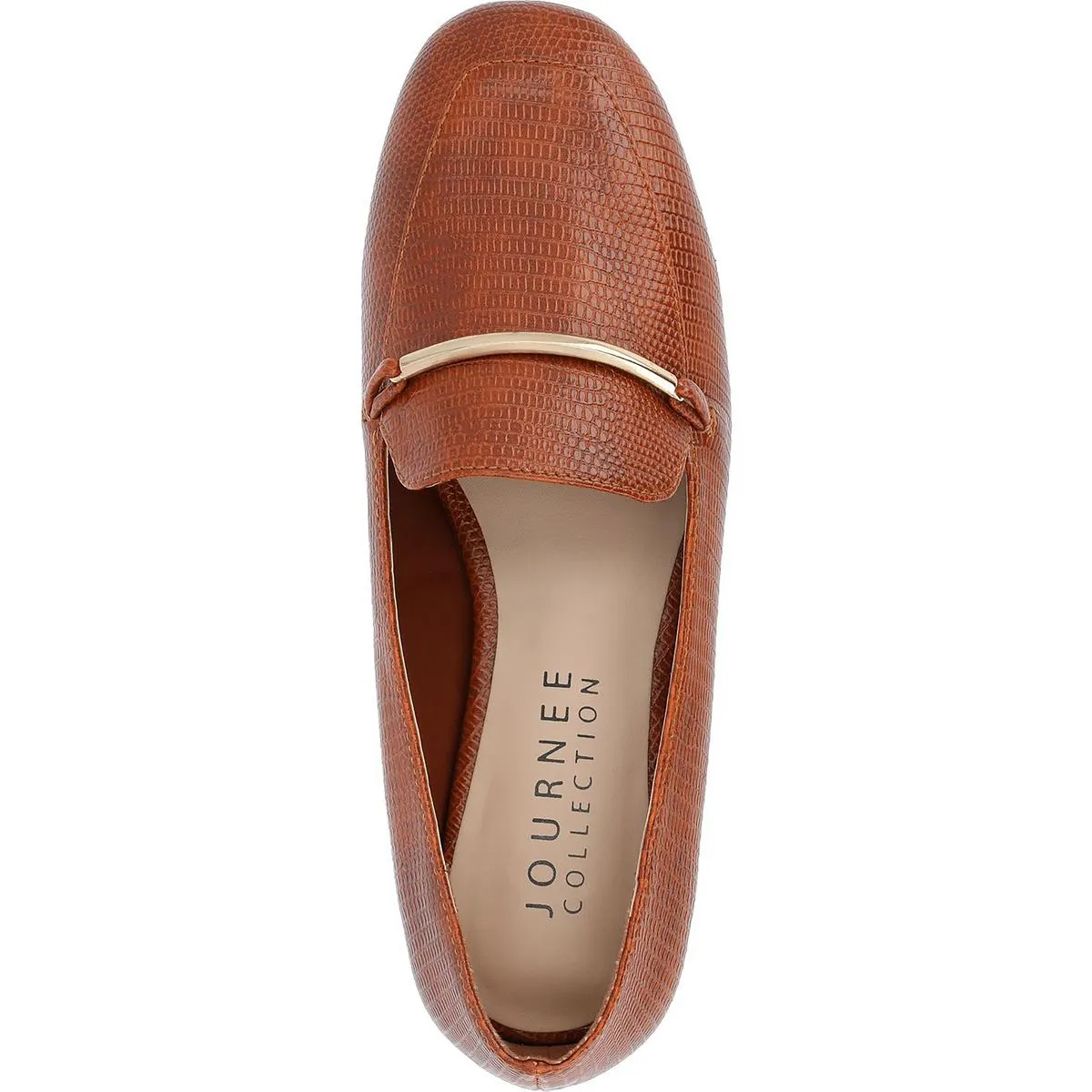 Journee Collection Womens Faux Leather Embellished Loafers
