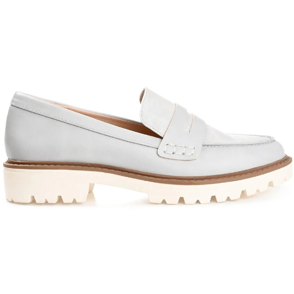 Journee Collection Womens Faux Leather Embossed Loafers
