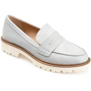 Journee Collection Womens Faux Leather Embossed Loafers
