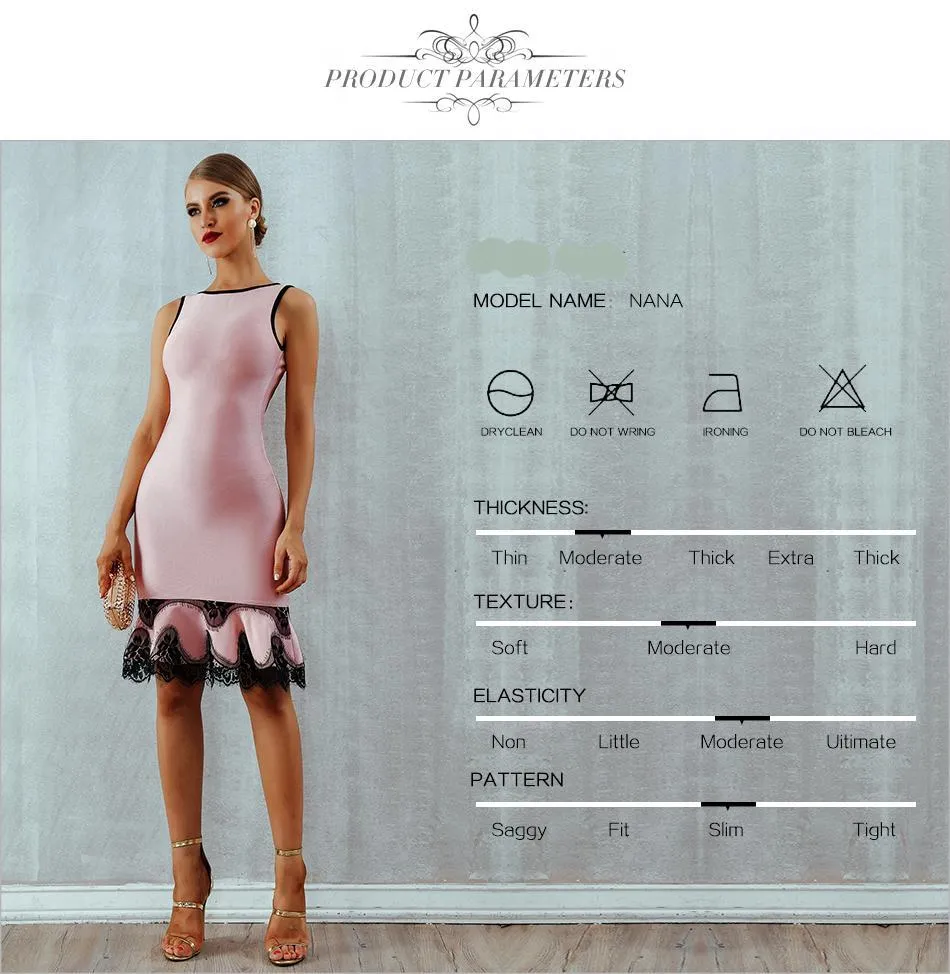 Kelly Klien Pink Lace Up Backless Mermaid Dress