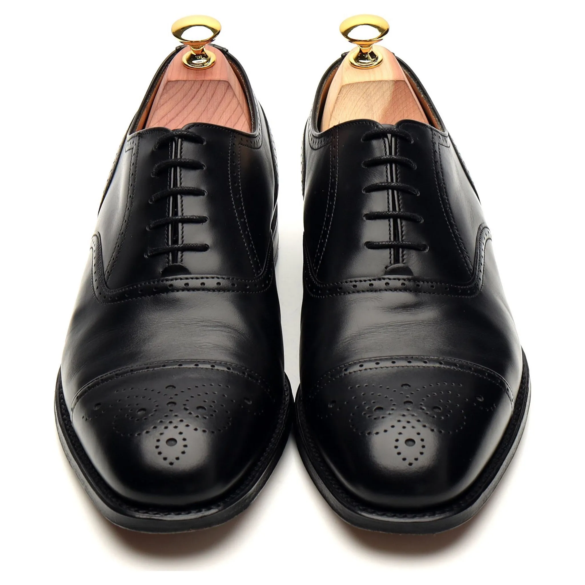 'Kelmarsh' Black Leather Oxford Brogue UK 7 F