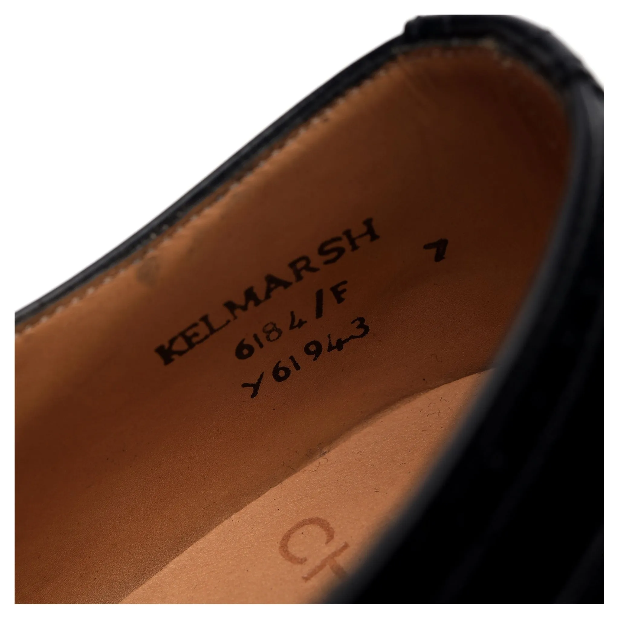 'Kelmarsh' Black Leather Oxford Brogue UK 7 F
